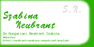 szabina neubrant business card